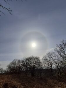A sun halo in April Photo of the sun