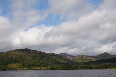 Photo of the Arrochar Alps from Loch Katrine